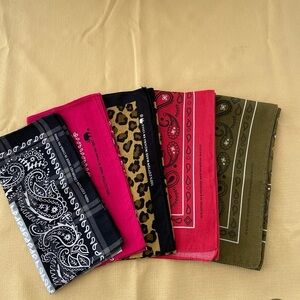 Set of 5 Bandanas in Various Colors